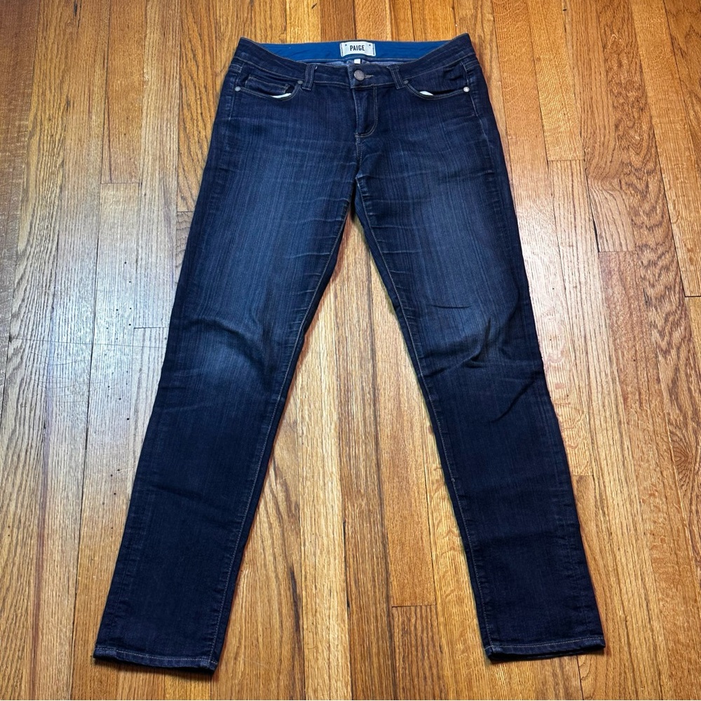 Paige Blue Classic Denim Jeans Womens size 27 Skyline Skinny Street Cotton - Picture 2 of 9